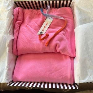 Brand New Sundry Oversized hoodie and sweatpants Pink set size 1 ( small)